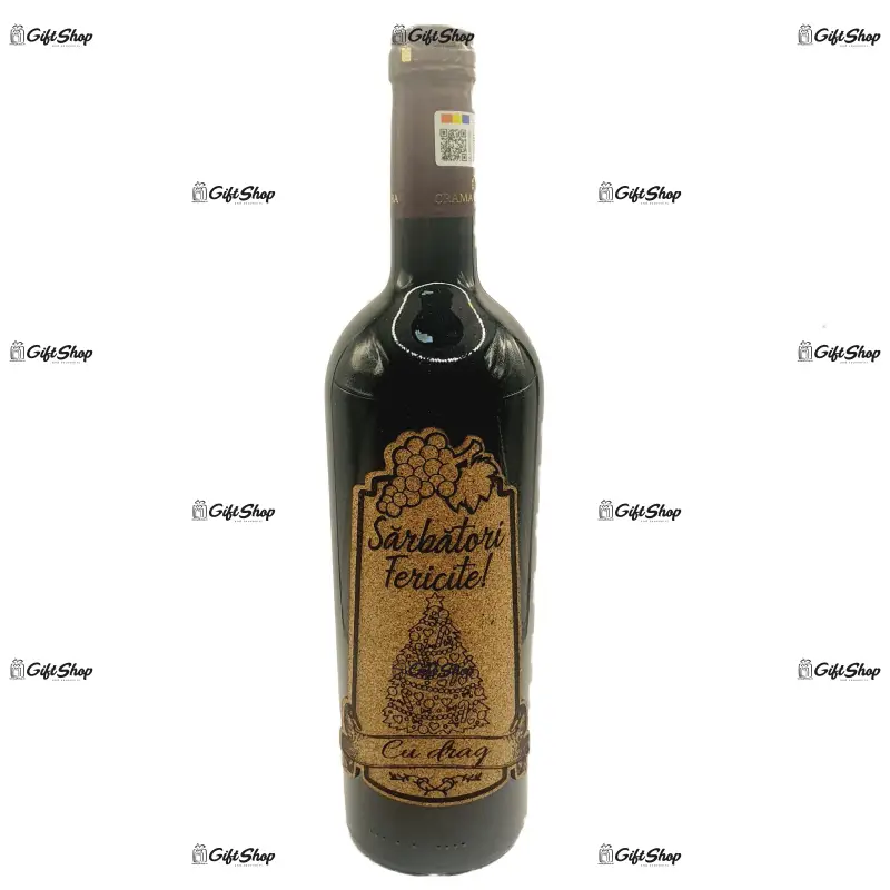 Sarbatori fericite, editie limitata, vin rosu cabernet sauvignon, demisec, 750ml, 13.5% alcool